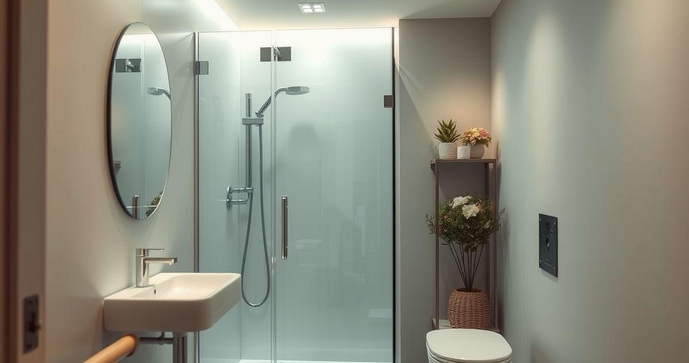 Box para banheiro pequeno de apartamento que otimiza espaço e estilo